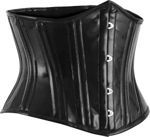 Underbust Corset 2 Layer Steel Boned Corset Heavy Duty Waist Trainer, Hourglass Body Shaper