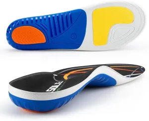 Valsole Plantar Fasciitis Insoles High Arch Support Inserts Orthotic Insoles for Flat Feet Women Men Heavy Duty Support Work Boots Insoles for Standing All Day (M:280mm(Men8-9.5/Women9-10.5), Black)