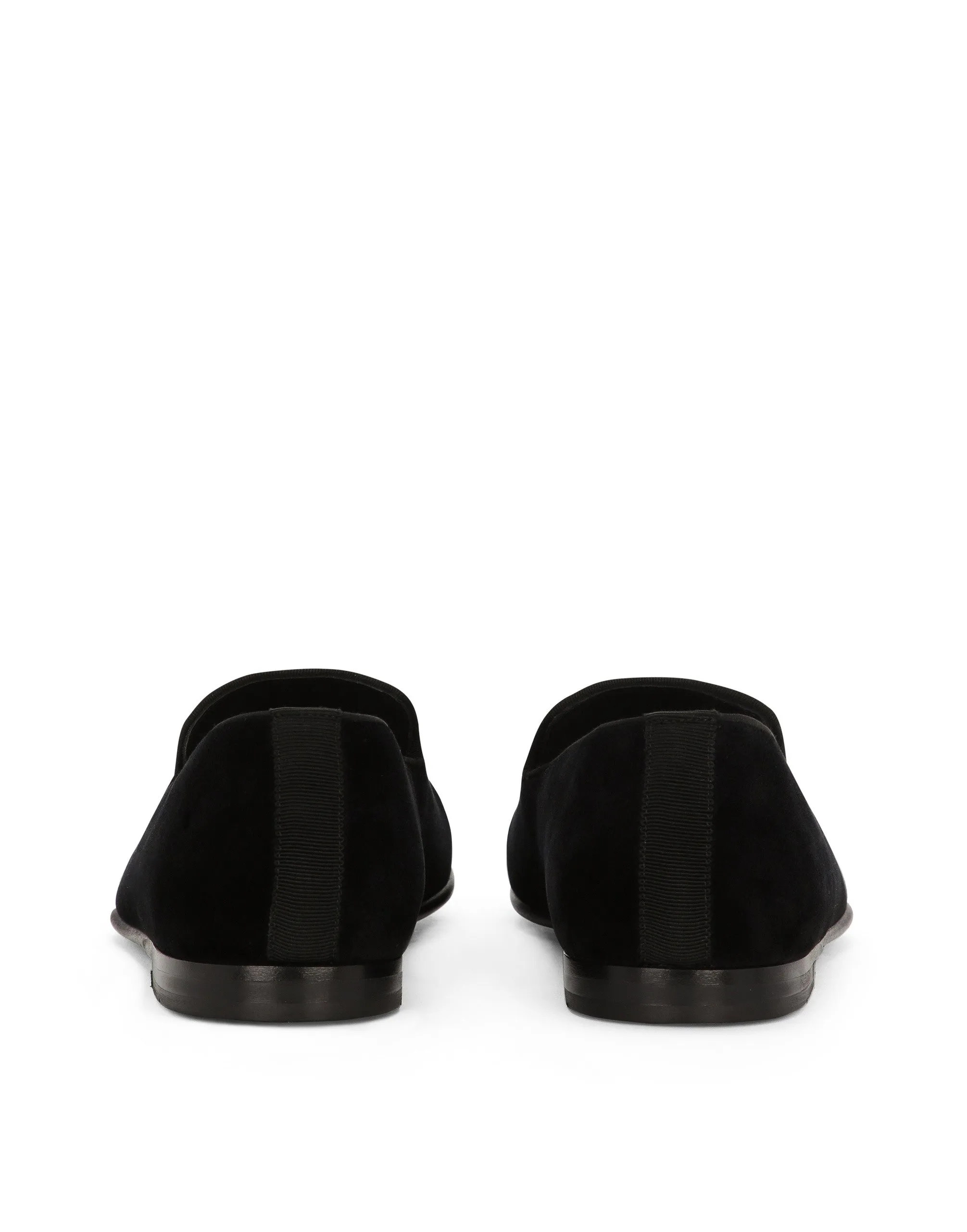Velvet loafer with logo