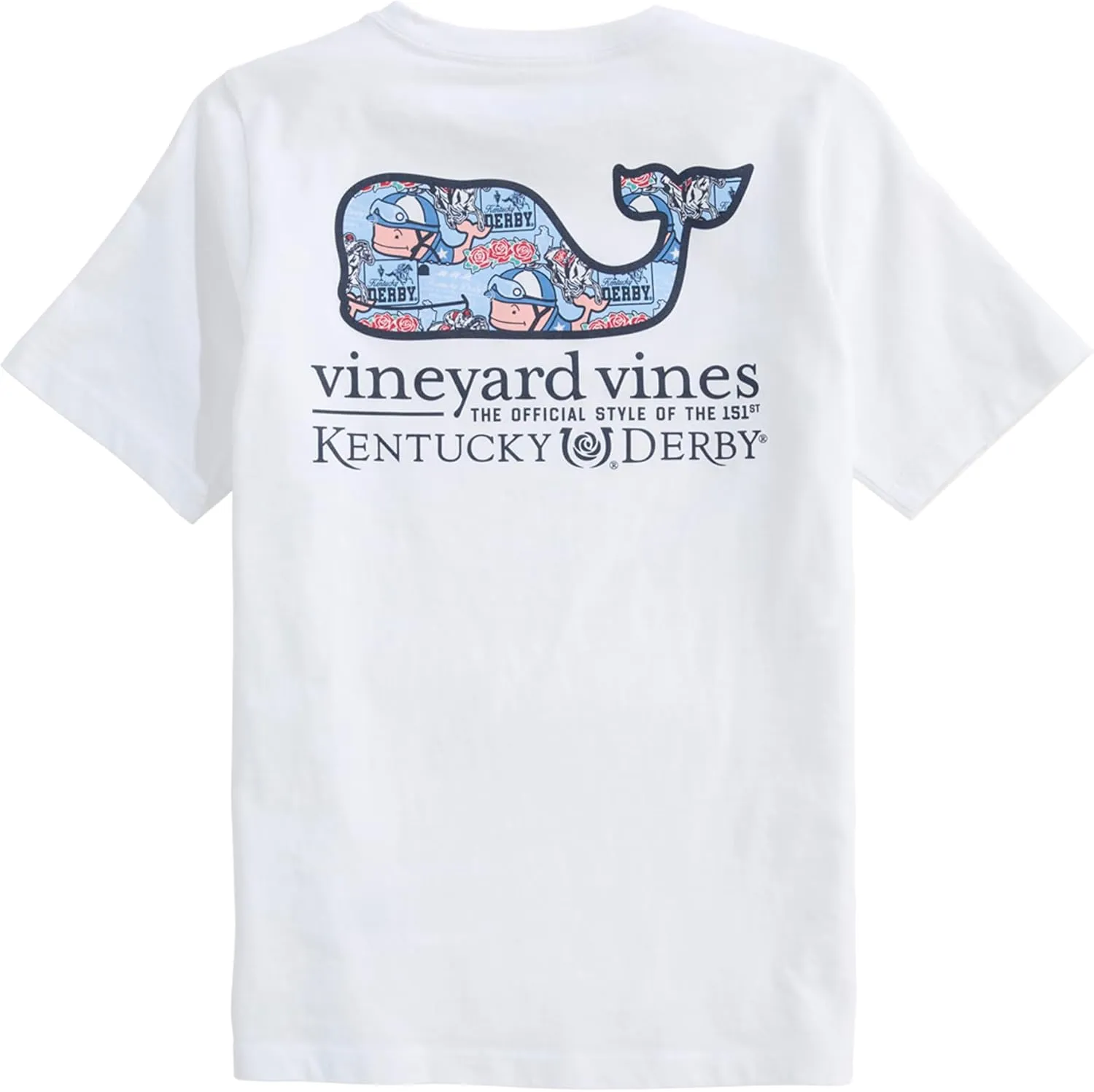 vineyard vines Boys' Kentucky Derby Sticker Whale Fill Short-Sleeve Pocket Tee