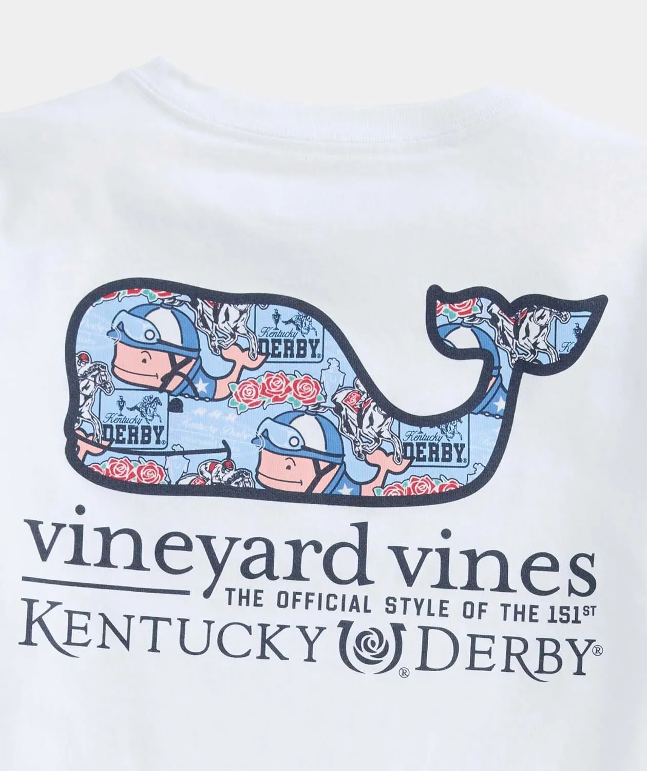 vineyard vines Boys' Kentucky Derby Sticker Whale Fill Short-Sleeve Pocket Tee