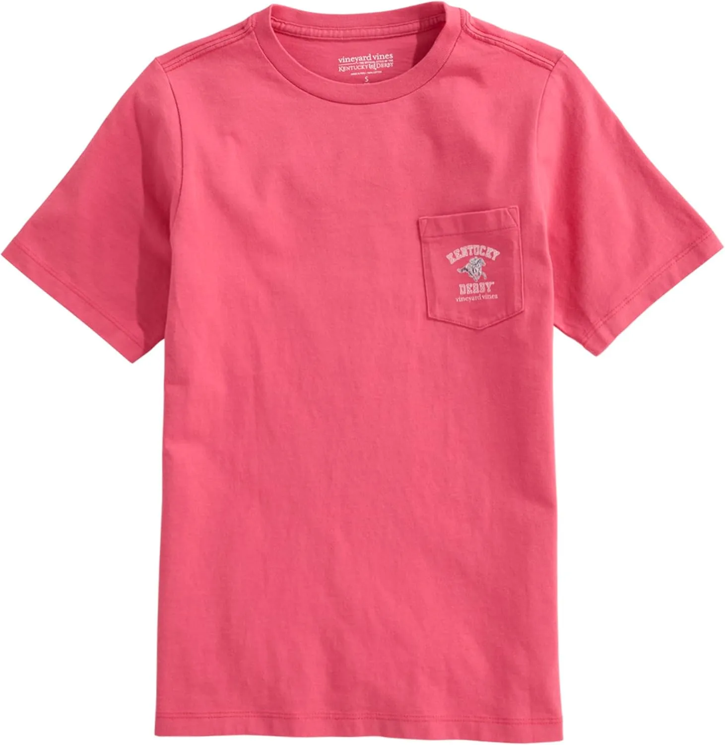 vineyard vines Boys' Kentucky Derby Varsity Text Short-Sleeve Pocket Tee