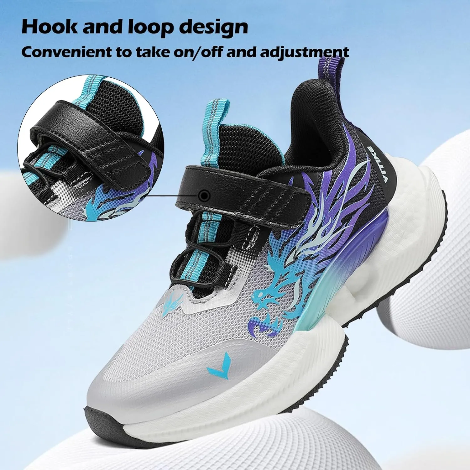 VITUOFLY Boys Sneakers Kids Running Shoes Girls Mesh Fitness Shoe Indoor Training Sneaker Lightweight Outdoor Sports Athletic Tennis Shoes for Little Kid/Big Kid