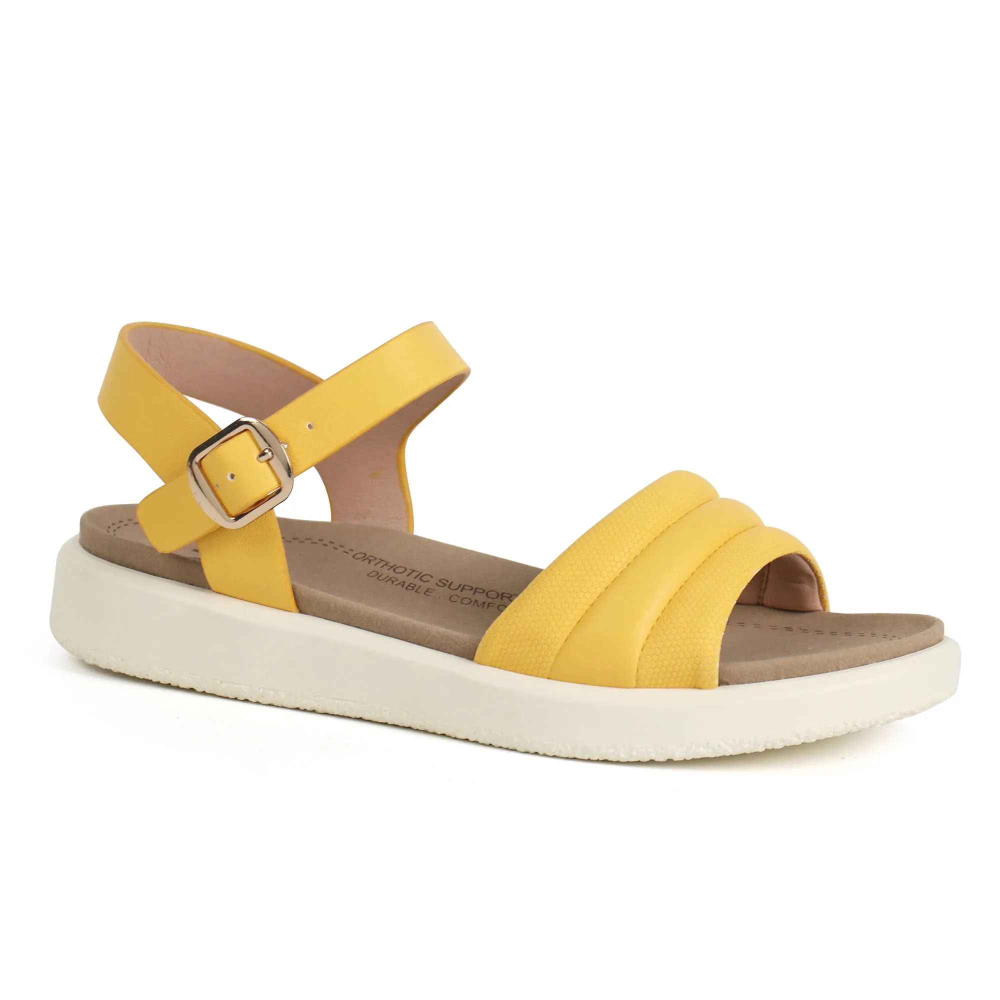 White Arch Support Sandals-Katie