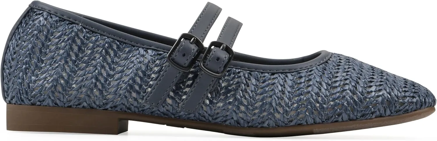 WHITE MOUNTAIN Women's Bocage Double-Strap Flat