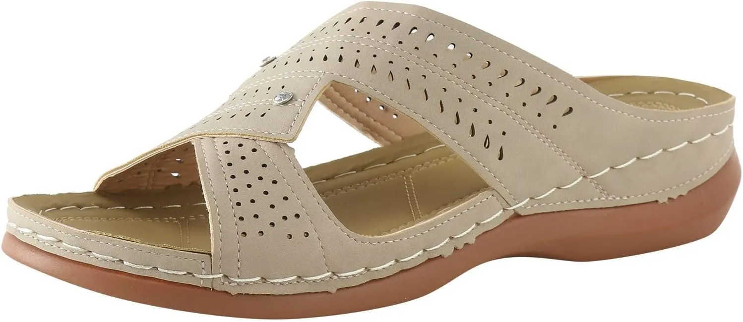 White Wedge Sandals for Women Orthopedic Leather Orthopedic Shoes for Women Dark Brown Sandals Women Dressy Womens Sandal with Arch Support Black Sandals Women Womens Strappy Heels