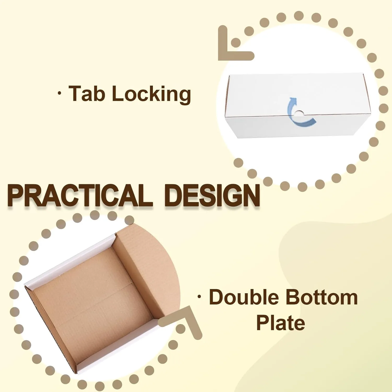 WIFTREY 25 Pack 12x6x4 White Small Shipping Boxes, 12 x 6 x 4 Corrugated Cardboard Mailer Box for Packaging Small Business