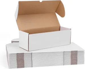 WIFTREY 25 Pack 12x6x4 White Small Shipping Boxes, 12 x 6 x 4 Corrugated Cardboard Mailer Box for Packaging Small Business