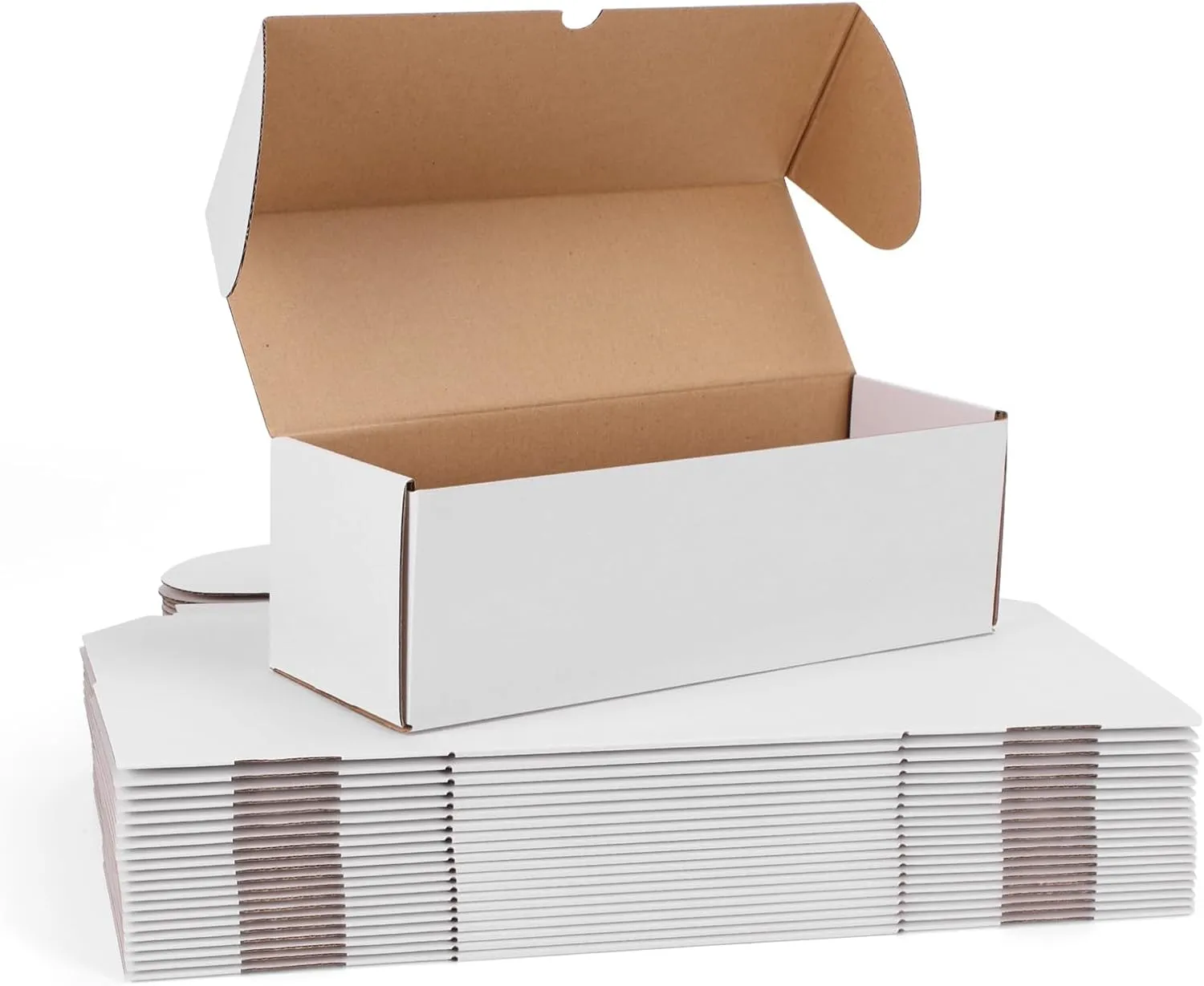 WIFTREY 25 Pack 12x6x4 White Small Shipping Boxes, 12 x 6 x 4 Corrugated Cardboard Mailer Box for Packaging Small Business