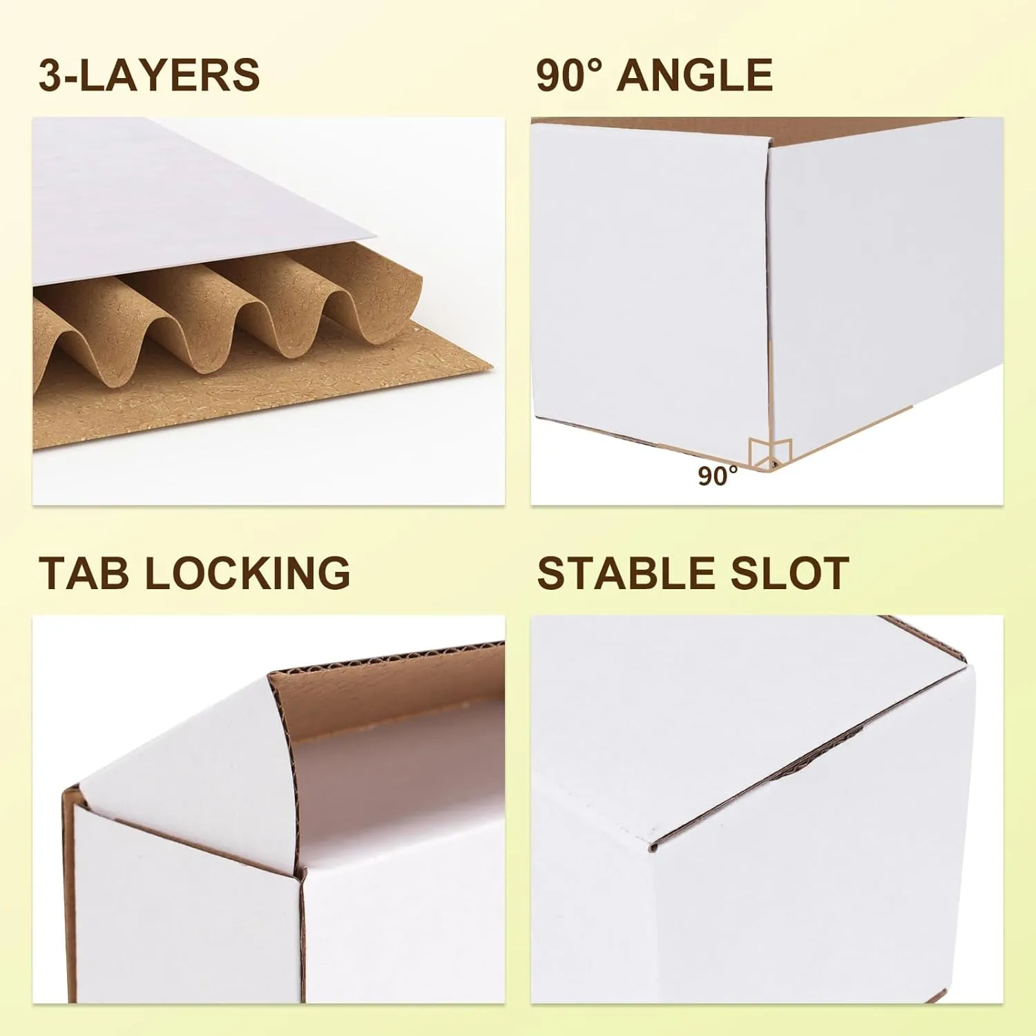 WIFTREY 25 Pack 12x6x4 White Small Shipping Boxes, 12 x 6 x 4 Corrugated Cardboard Mailer Box for Packaging Small Business