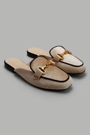 Women Beige Velvet Loafer