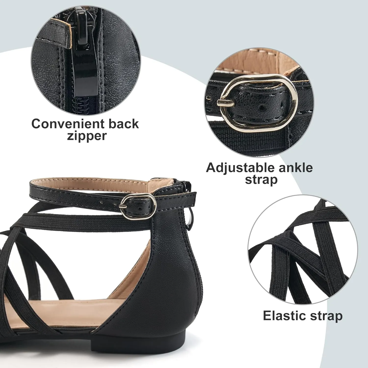 Womens Ballet Flats for Wedding : Comfortable Dress Work Flat for 2025 - Ladies Dressy Zipper Walking Shoes