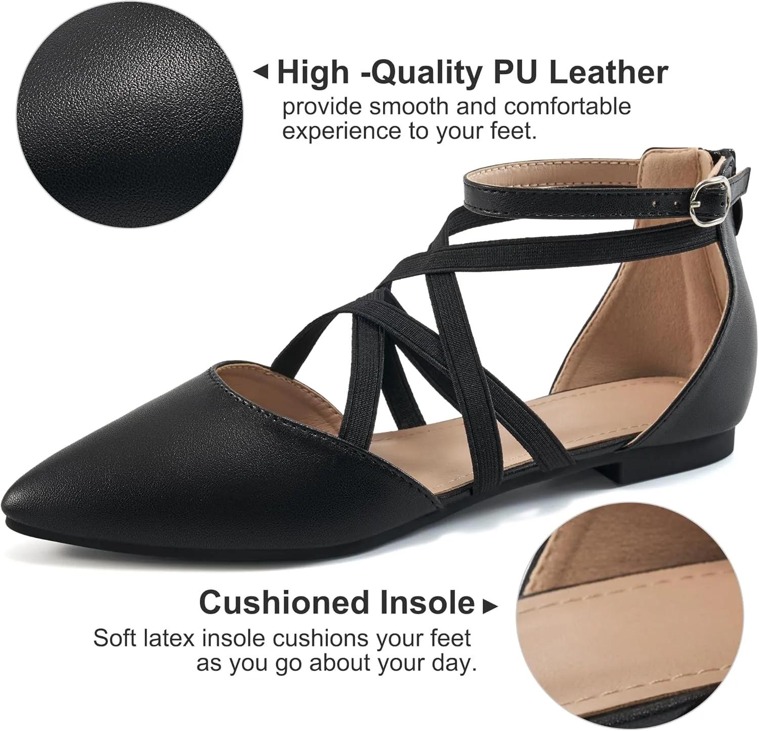 Womens Ballet Flats for Wedding : Comfortable Dress Work Flat for 2025 - Ladies Dressy Zipper Walking Shoes