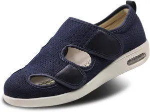 Women's Diabetic Sandals, Adjustable Closure Comfy Slippers, Extra Wide Walking Shoes for Diabetic Edema Plantar Fasciitis Bunions Arthritis Swollen Feet