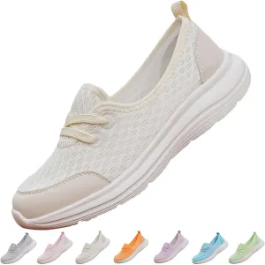 Women's Soft Sole Mesh Comfort Orthopedic Shoes, Casual Slip-on Shoes, Low-top Flat Arch Support Walking Shoes