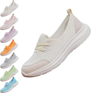 Women's Soft Sole Mesh Comfort Orthopedic Shoes, Comfortable Walking Shoes Women Arch Support, Low-top Flat Arch Support Walking Shoes, Casual Slip-on Shoes
