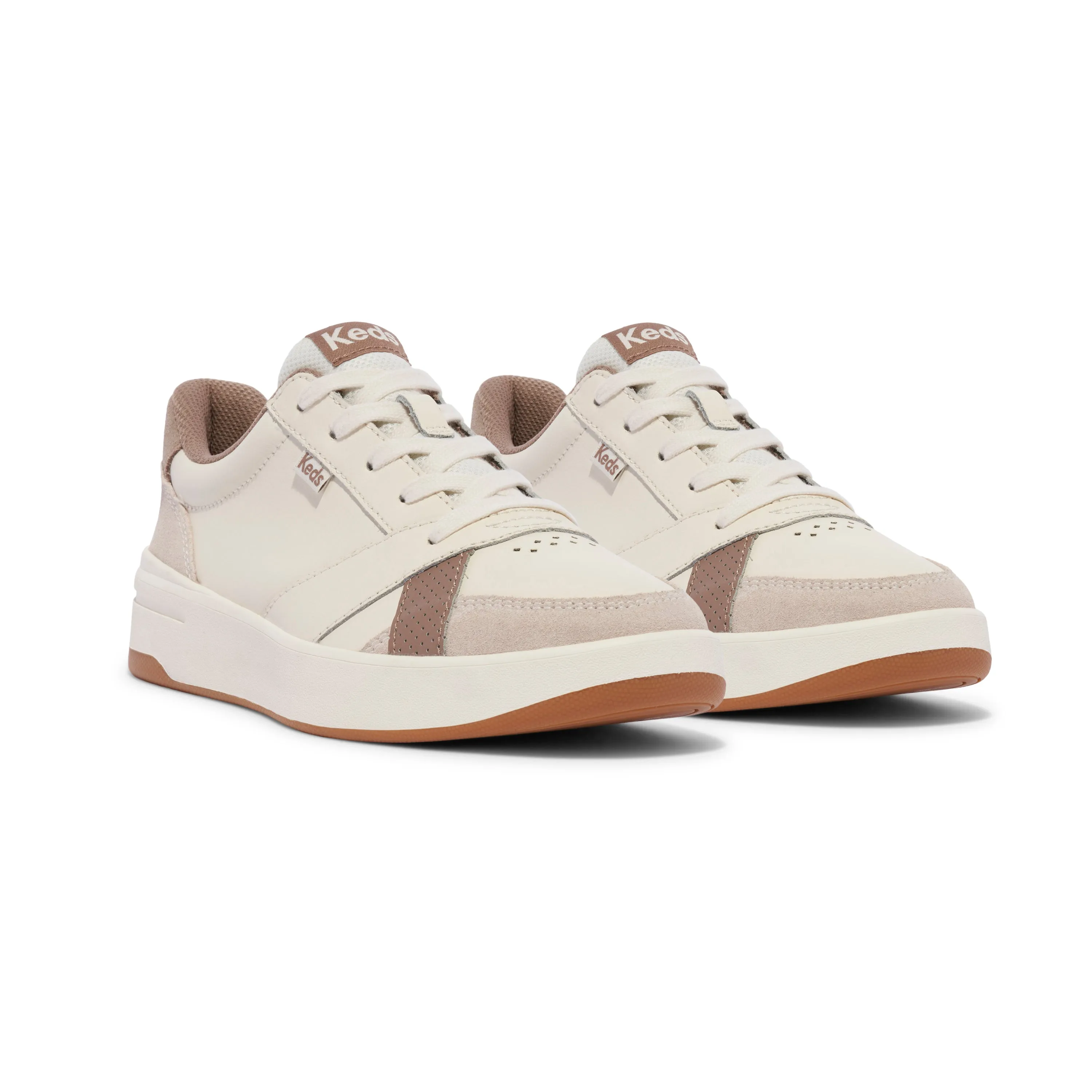 Women's The Court Leather/Suede - White/Taupe