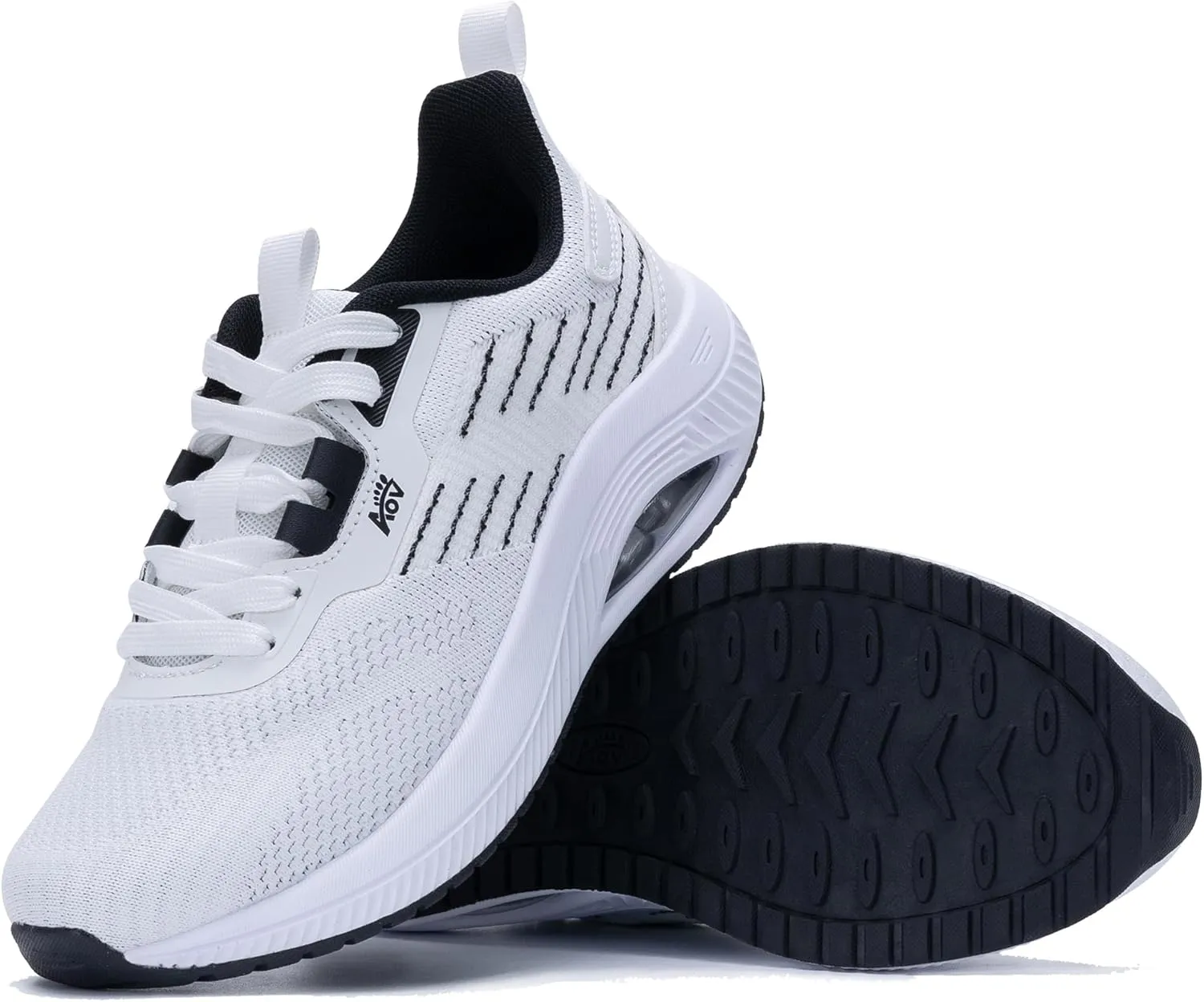 Women's Walking Shoes with Arch Support Orthotic Sneakers for Plantar Fasciitis Heel and Foot Pain Relief Tennis White Size 9