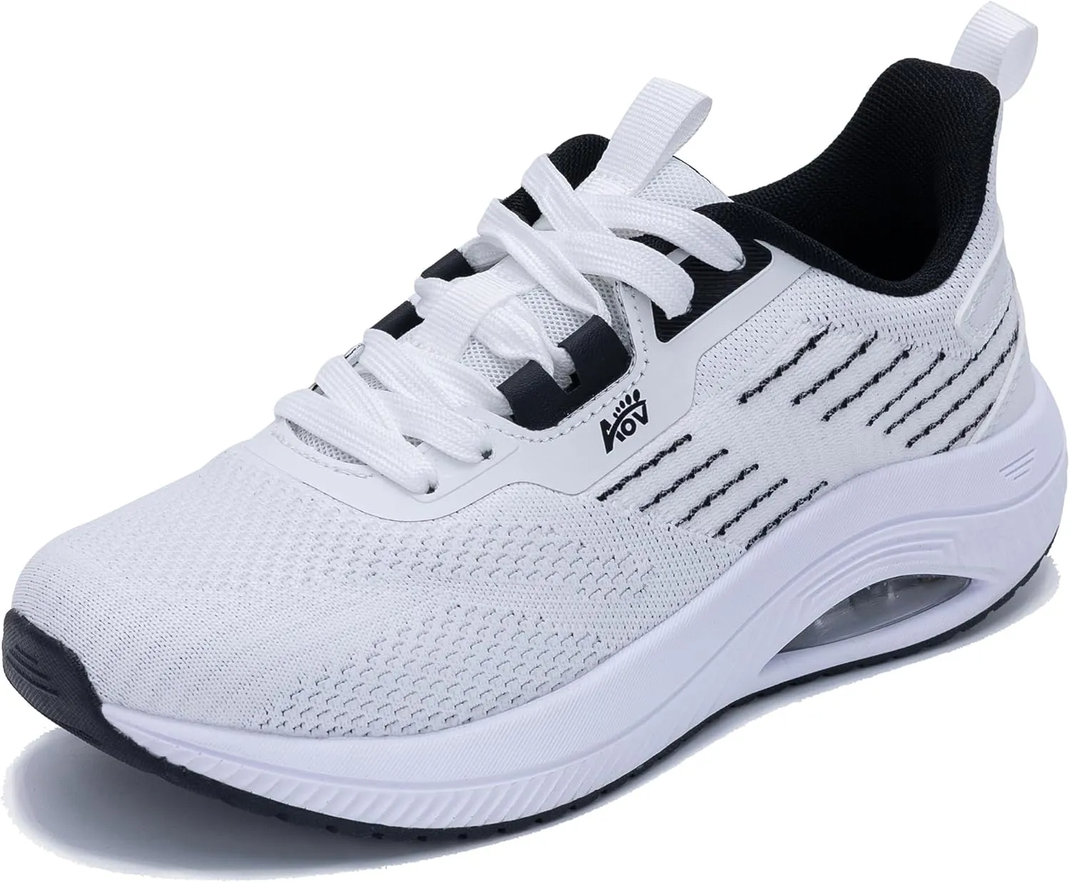 Women's Walking Shoes with Arch Support Orthotic Sneakers for Plantar Fasciitis Heel and Foot Pain Relief Tennis White Size 9