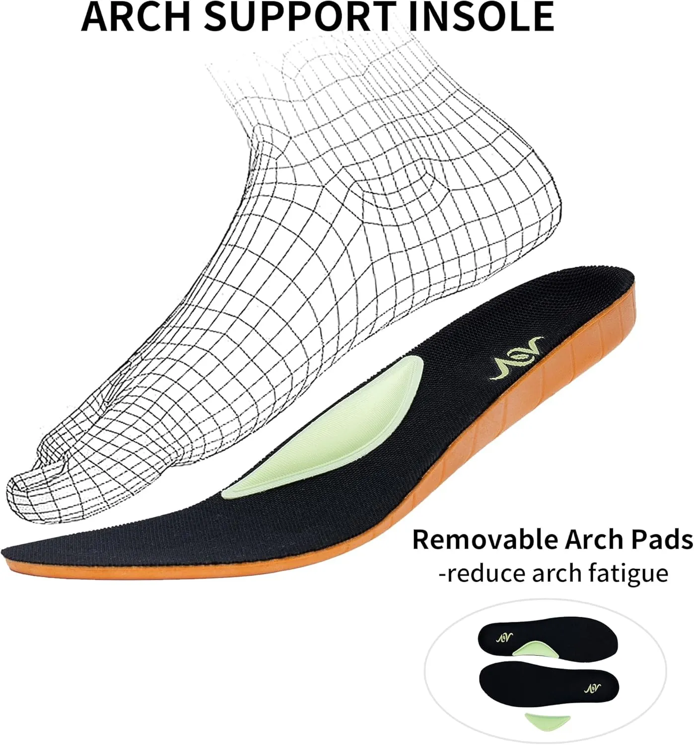 Women's Walking Shoes with Arch Support Orthotic Sneakers for Plantar Fasciitis Heel and Foot Pain Relief Tennis White Size 9