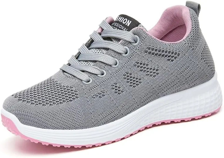 Womens Walking Tennis Shoes - Slip On Memory Foam Lightweight Casual Sneakers for Gym Travel Work