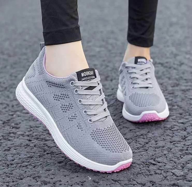 Womens Walking Tennis Shoes - Slip On Memory Foam Lightweight Casual Sneakers for Gym Travel Work