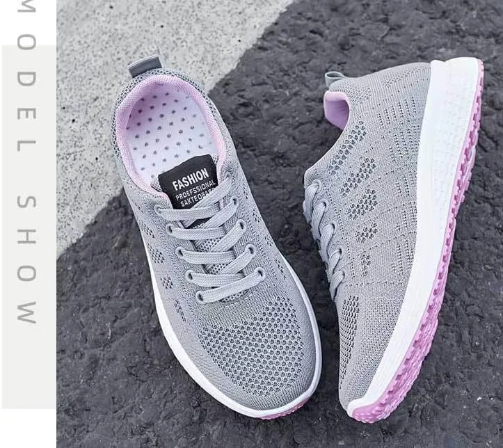 Womens Walking Tennis Shoes - Slip On Memory Foam Lightweight Casual Sneakers for Gym Travel Work