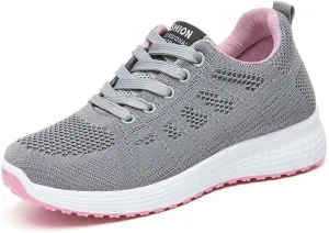 Womens Walking Tennis Shoes - Slip On Memory Foam Lightweight Casual Sneakers for Gym Travel Work
