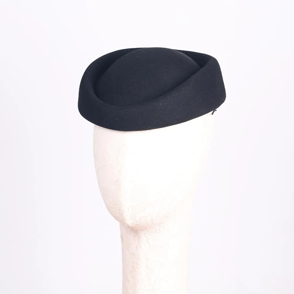 Wool Felt Beret Derby Fascinator Hats for Women Ladies Church Tea Party Formal Wedding Pillbox Hat