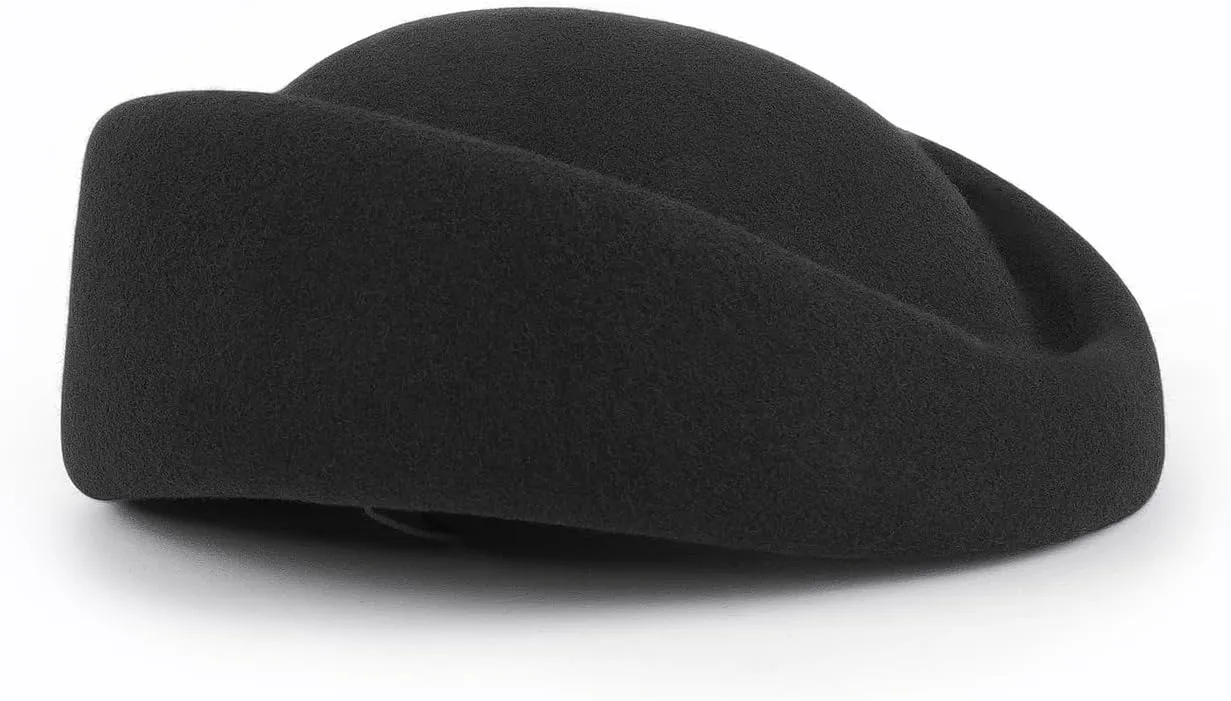 Wool Felt Beret Derby Fascinator Hats for Women Ladies Church Tea Party Formal Wedding Pillbox Hat