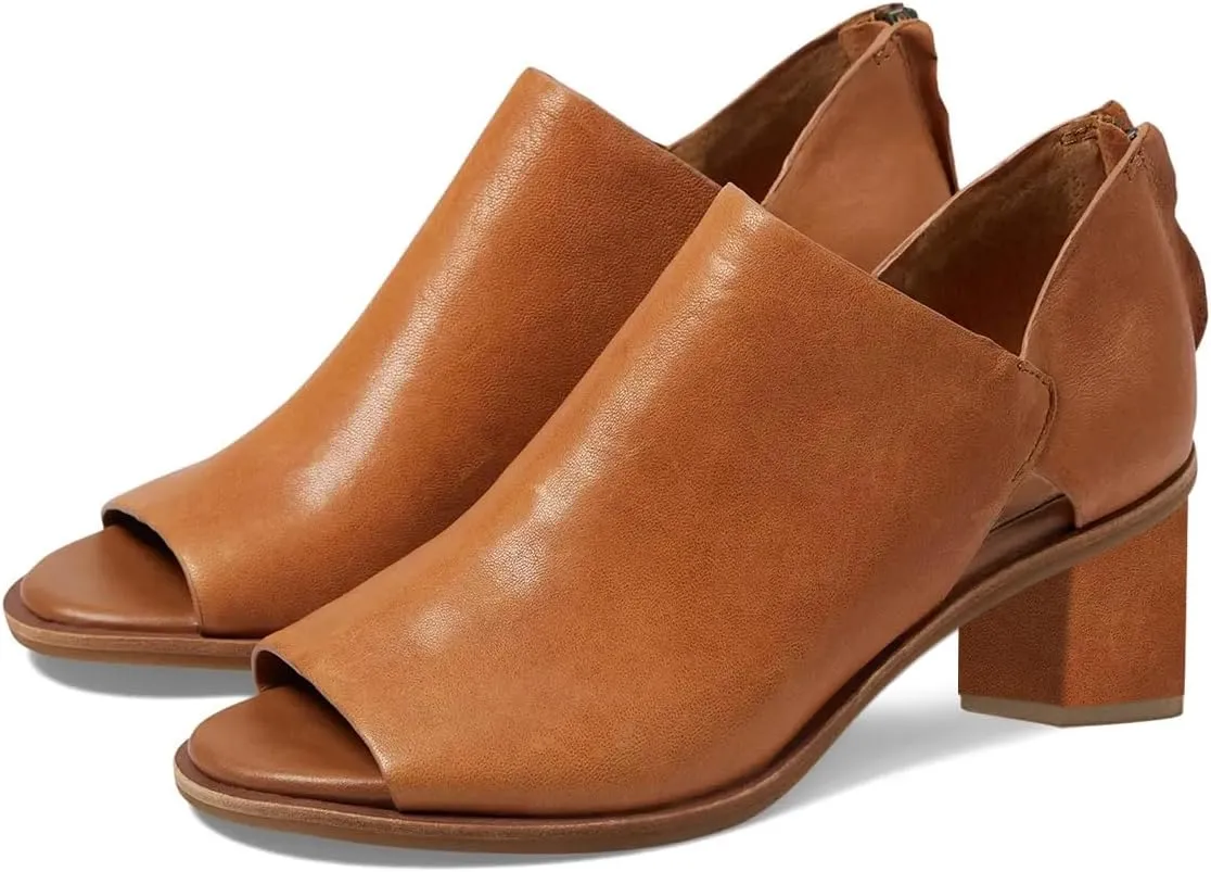 YDN Women's Peep Toe Booties Low Chunky Block Heels Back Zipper Sandal Ankle Boots Comfy Dress Daily Shoes Size 4-16 US