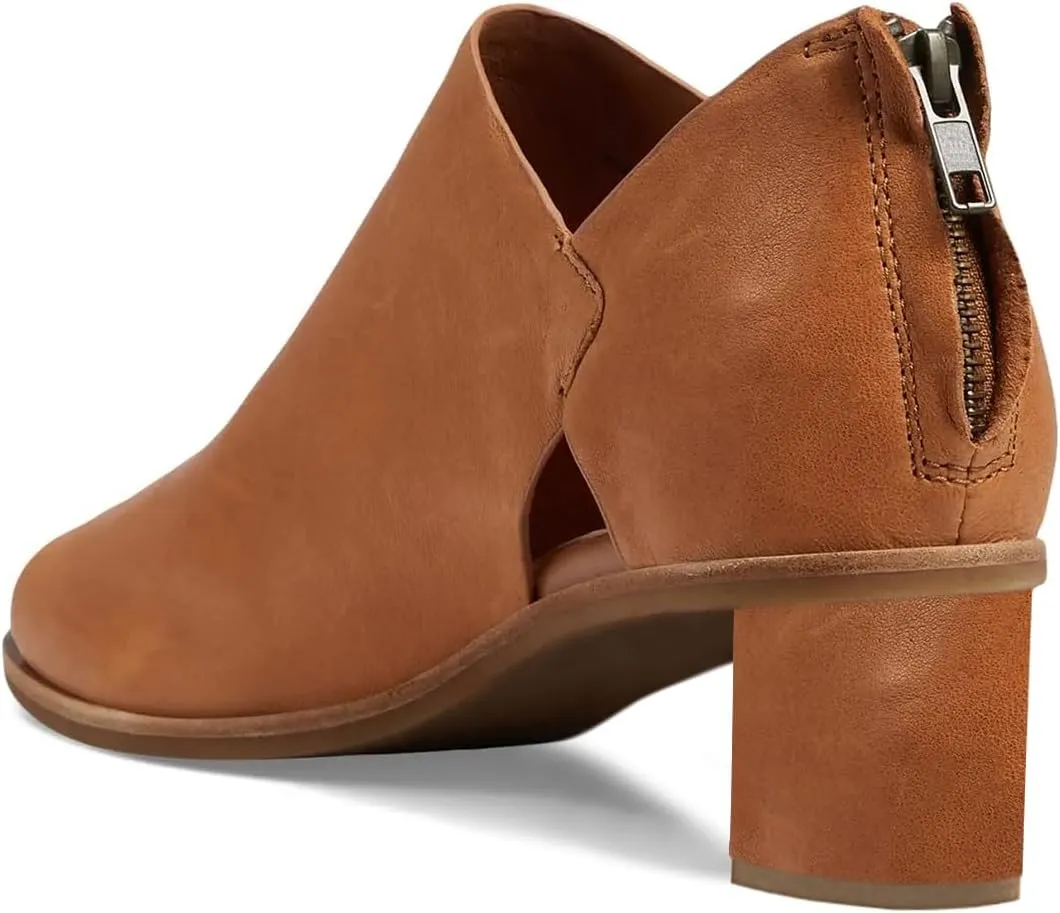 YDN Women's Peep Toe Booties Low Chunky Block Heels Back Zipper Sandal Ankle Boots Comfy Dress Daily Shoes Size 4-16 US