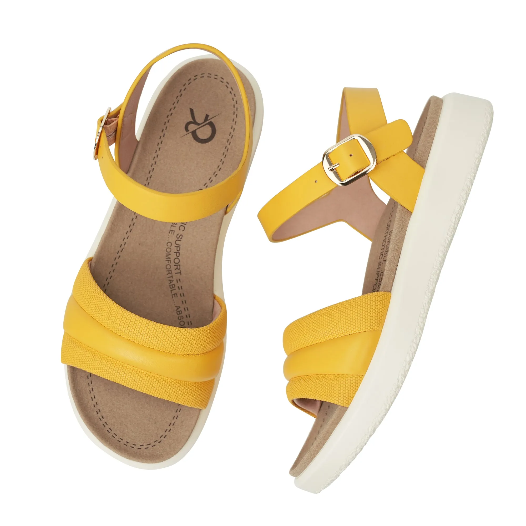Yellow Arch Support Sandals-Katie