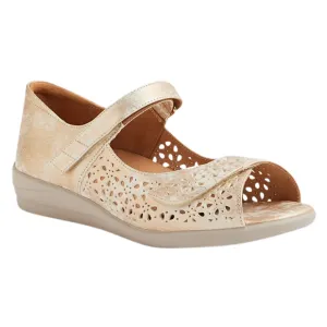 Ziera Daffodil Smudge Metal Leather Sandal (Women's)